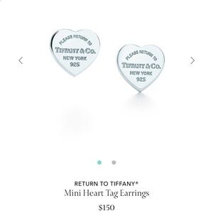 Tiffany & Co mini heart tag earrings